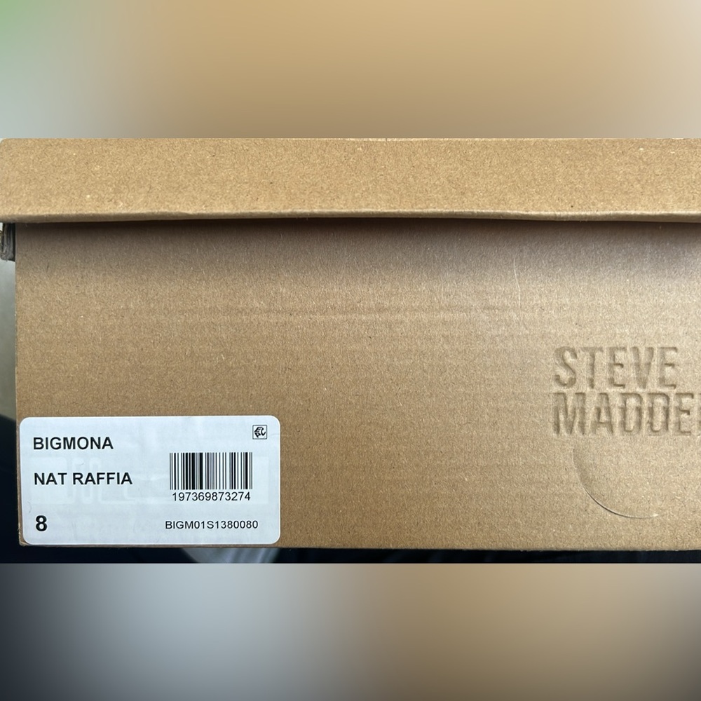 Steve Madden Beige Woven Platform Sandals - Picture 4 of 5